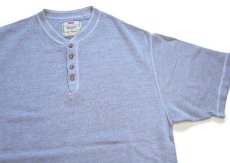 画像1: 90s Levi'sリーバイス ヘンリーネック リブTシャツ グレー M (1)