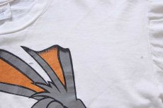 画像6: 90s USA製 WARNER BROS LOONEY TUNES バッグスバニー コットンTシャツ 白 L (6)