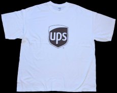 画像2: 00s UPS ビッグロゴ コットンTシャツ 白 XXL★特大 (2)