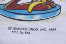 画像4: 80s WARNER BROS LOONEY TUNES タズマニアンデビル Party Animal Tシャツ 白 (4)