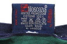 画像6: 90s イタリア製 QUATTRO E SETTANTA ロゴ刺繍 ボーダー コットン ポケットTシャツ 緑×紺 (6)