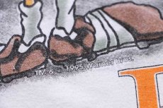 画像5: 90s USA製 Warner Bros LOONEY TUNES バッグスバニー ダフィーダック TENNESSEE Volunteers コットンTシャツ 白 XL (5)