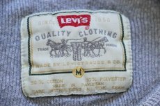 画像4: 90s Levi'sリーバイス ヘンリーネック リブTシャツ グレー M (4)