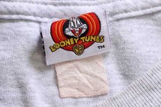 画像4: 90s USA製 WARNER BROS LOONEY TUNES PEPE LE PEWペペルピュー コットンTシャツ 杢ライトグレー (4)