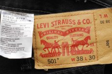 画像6: メキシコ製 Levi'sリーバイス 501 ブラック デニムパンツ w38 L30★SDP2772 (6)