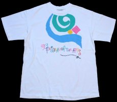 画像2: 90s USA製 93 FESTIVAL of THE ARTS 渦巻き アート コットンTシャツ 白 XL (2)