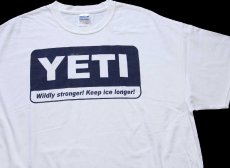 画像1: YETI ビッグロゴ コットンTシャツ 白 XL (1)