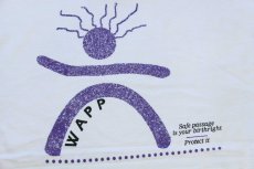 画像4: 90s WAPP Safe passage is your birthright コットンTシャツ 生成り XL (4)