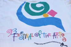 画像4: 90s USA製 93 FESTIVAL of THE ARTS 渦巻き アート コットンTシャツ 白 XL (4)