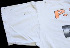 画像7: 90s P.I.G. RACING Say No To Drugs フォーミュラカー 蛍光プリント コットンTシャツ ボロ 白 L (7)