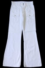 画像2: 70s Levi'sリーバイス 676 フレア ホワイト デニム ブッシュパンツ w31 L32★ベルボトム (2)