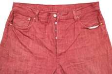 画像4: メキシコ製 Levi'sリーバイス 501 先染め カラーデニムパンツ レッド w38 L30★SDP2812 (4)