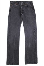 画像2: Levi'sリーバイス 501 ブラック デニムパンツ w30 L34★SDP2765 (2)