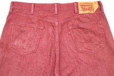 画像5: メキシコ製 Levi'sリーバイス 501 先染め カラーデニムパンツ レッド w38 L30★SDP2812 (5)