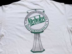 画像4: 90s USA製 Dr.Pepperドクターペッパー Nicholas MOTORMOBILIA ロゴ 両面プリント コットンTシャツ 白 XL (4)