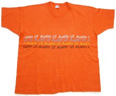 画像2: 70s USA製 Championチャンピオン Austin UT コットンTシャツ オレンジ XL (2)