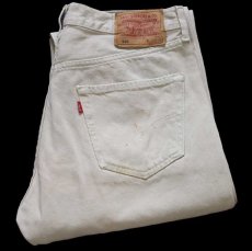 画像1: 90s スペイン製 Levi'sリーバイス 501 カラーデニムパンツ ライトグレーベージュ w34 L36★ユーロ (1)