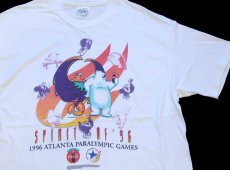 画像1: 90s USA製 Hanes 1996 ATLANTA PARALYMPIC パラリンピック Coca-Colaコカコーラ コットンTシャツ 白 XL (1)