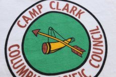 画像4: 60s BSA ボーイスカウト CAMP CLARK COLUMBIA PACIFIC COUNCIL 染み込みプリント コットンTシャツ 白 XL (4)