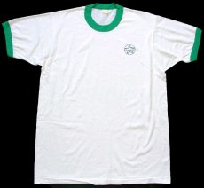 画像2: 80s CHANDON リンガーTシャツ 白×緑 (2)