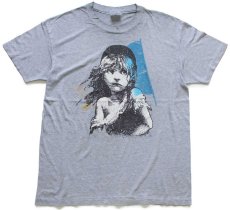 画像2: 80s USA製 Hanes Les Miserables レ ミゼラブル ミュージカル 両面プリント Tシャツ 杢グレー XL (2)