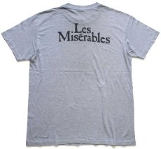 画像3: 80s USA製 Hanes Les Miserables レ ミゼラブル ミュージカル 両面プリント Tシャツ 杢グレー XL (3)