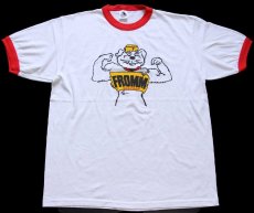 画像2: 00s FROMM DOG FOOD ドッグ リンガーTシャツ 白×赤 L (2)