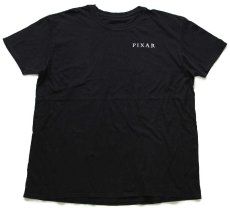 画像2: DISNEYディズニー PIXAR TOY STORYトイストーリー MONSTERS,INC.モンスターズインク Carsカーズ ムービー ロゴ コットンTシャツ 黒 L (2)