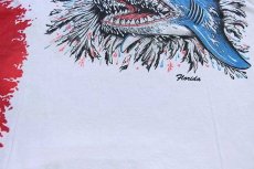 画像5: 00s SHARK ATTACK サメ ギミック コットンTシャツ 白 XL (5)