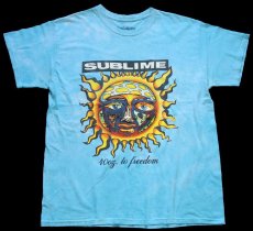 画像2: SUBLIME 40oz. To Freedom ムラ染め コットン バンドTシャツ 水色 L (2)