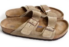 画像3: ドイツ製 BIRKENSTOCKビルケンシュトック Arizona アリゾナ スエードレザー サンダル ソフトフットベッド ベージュ 44/28.5 (3)