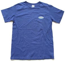 画像2: 90s USA製 patagoniaパタゴニア Beneficial T's オーバルロゴ オーガニックコットンTシャツ 青 S (2)