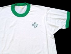 画像1: 80s CHANDON リンガーTシャツ 白×緑 (1)