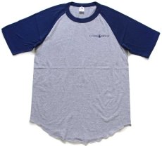 画像2: 00s CEDAR RIDGE STAFF ラグランTシャツ 杢グレー×紺 L (2)