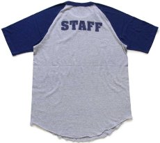 画像3: 00s CEDAR RIDGE STAFF ラグランTシャツ 杢グレー×紺 L (3)