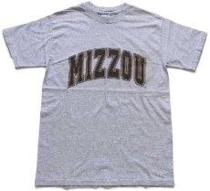 画像2: 90s USA製 The Cotton Exchange MIZZOU コットン×レーヨン Tシャツ 杢グレー M (2)