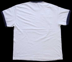 画像3: 00s YALE コットン リンガーTシャツ 白×紺 XL (3)