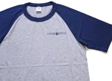 画像1: 00s CEDAR RIDGE STAFF ラグランTシャツ 杢グレー×紺 L (1)