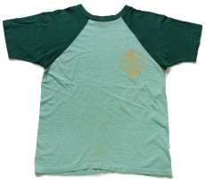 画像2: 70s BSA ボーイスカウト 1979 CAMP BOYHAVEN STAFF ラグランTシャツ 杢グリーン×緑 (2)