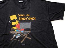 画像1: 90s The Simpsons シンプソンズ SONO UN FENO MENO! バート ディレクター コットンTシャツ 黒 (1)