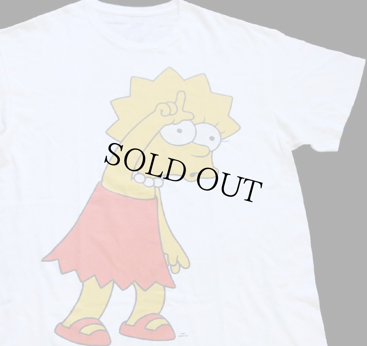 画像1: The Simpsons シンプソンズ リサ コットンTシャツ 白 L (1)