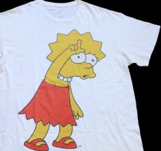 画像1: The Simpsons シンプソンズ リサ コットンTシャツ 白 L (1)