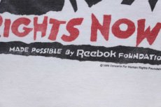 画像5: 80s USA製 Reebokリーボック HUMAN RIGHTS NOW! WORLD TOUR 1988 世界人権宣言 アート 両面プリント Tシャツ ライトグレー (5)