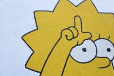 画像4: The Simpsons シンプソンズ リサ コットンTシャツ 白 L (4)