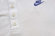 画像6: 90s NIKEナイキ TENNIS APPAREL SUPREME COURT ツートン ヘンリーネック コットン ラグランTシャツ 白×薄紫 M (6)