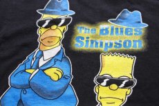 画像4: 90s The Blues Simpsons シンプソンズ バート ホーマー コットンTシャツ 黒 (4)