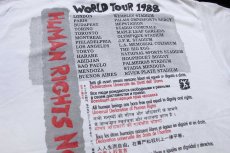 画像4: 80s USA製 Reebokリーボック HUMAN RIGHTS NOW! WORLD TOUR 1988 世界人権宣言 アート 両面プリント Tシャツ ライトグレー (4)