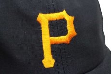 画像5: 90s MLB Pittsburgh Pirates 刺繍 ベースボール メッシュキャップ 黒 (5)