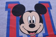 画像4: 00s モロッコ製 Disneyディズニー ミッキー マウス M コットンTシャツ 杢グレー L (4)