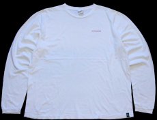 画像2: 00s patagoniaパタゴニア Beneficial T's ロゴ バックプリント オーガニックコットン 長袖Tシャツ 白 XL (2)